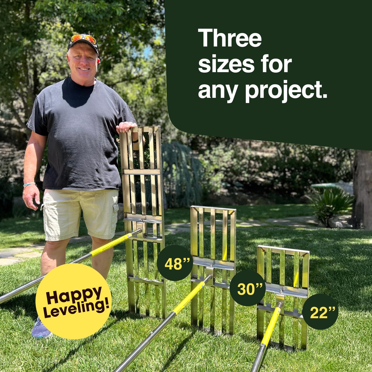 Rocklin™ Lawn Leveling Rake |Stainless Steel Surface Leveling Tool | Level Soil or Dirt Ground Surfaces Easily | 48” x 10” Ground Plate | 78” Extra Long Handle