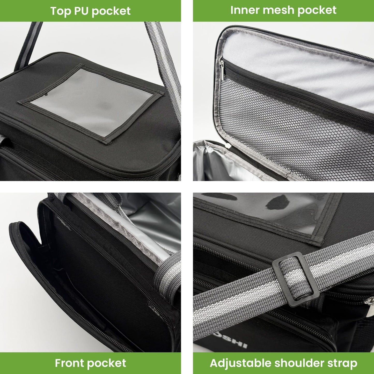 KUOSHI 14L Insulated Lunch Bag for Men/Women Leak-Proof Cooler Bag Liner & Soft Tote, Insulated Cooler Bag, Large Reusable Lunch Box for Work, Beach, Picnic, Fishing