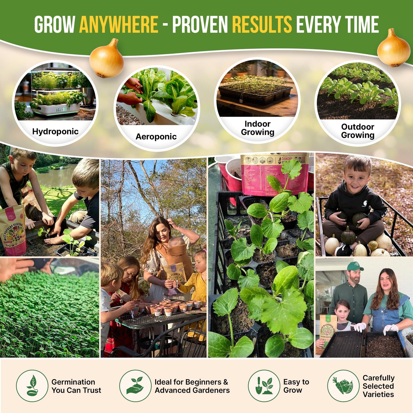Organo Republic 30 Most Popular Winter Vegetable Garden Seeds Variety Pack- Outdoors/Indoor 33,200+ Non-GMO Heirloom Veggie Seeds Broccoli Beet Carrot Cabbage Chives Lettuce Radish Pea Spinach & More
