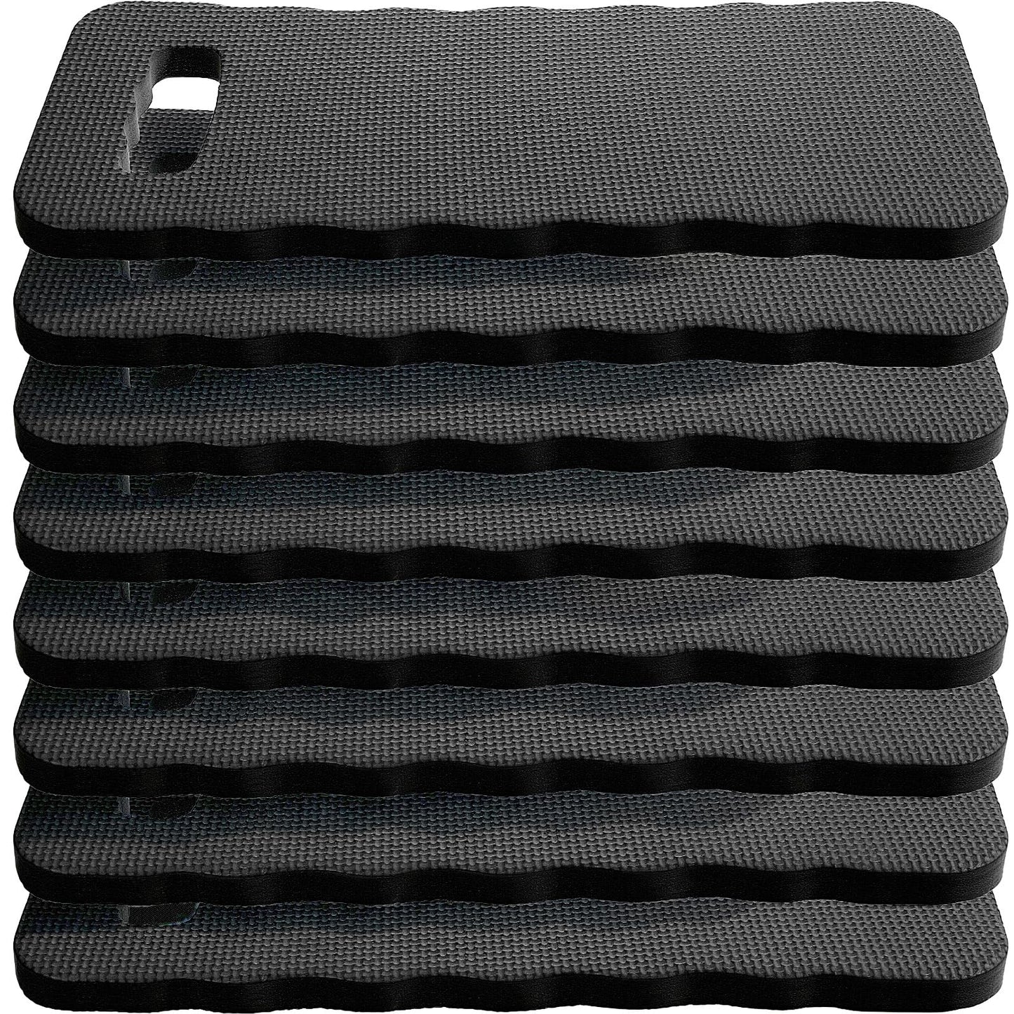 xozeooeu 8 Pack Garden Kneeling Pad, Black Thick Foam Knee Pads for Gardening, Waterproof Kneeler Mat for Yoga, Cleaning, Prayer and Exercise, 15.75x6.9x0.63 Inch