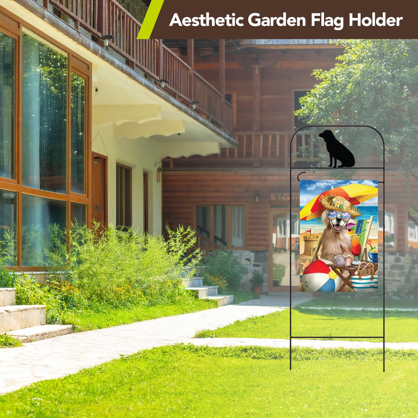 Briarwood Lane Wrought Iron Dog Garden Flag Arbor