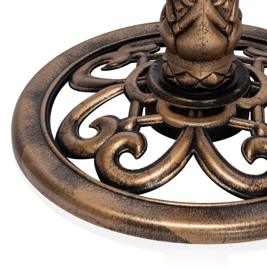 Alpine Corporation TEC106-BZ 35” Tall 3-Tier Pedestal Water Fountain with Birdbath in Vintage – Outdoor Garden Fountain for Yard, Patio, Deck Decoration, Bronze