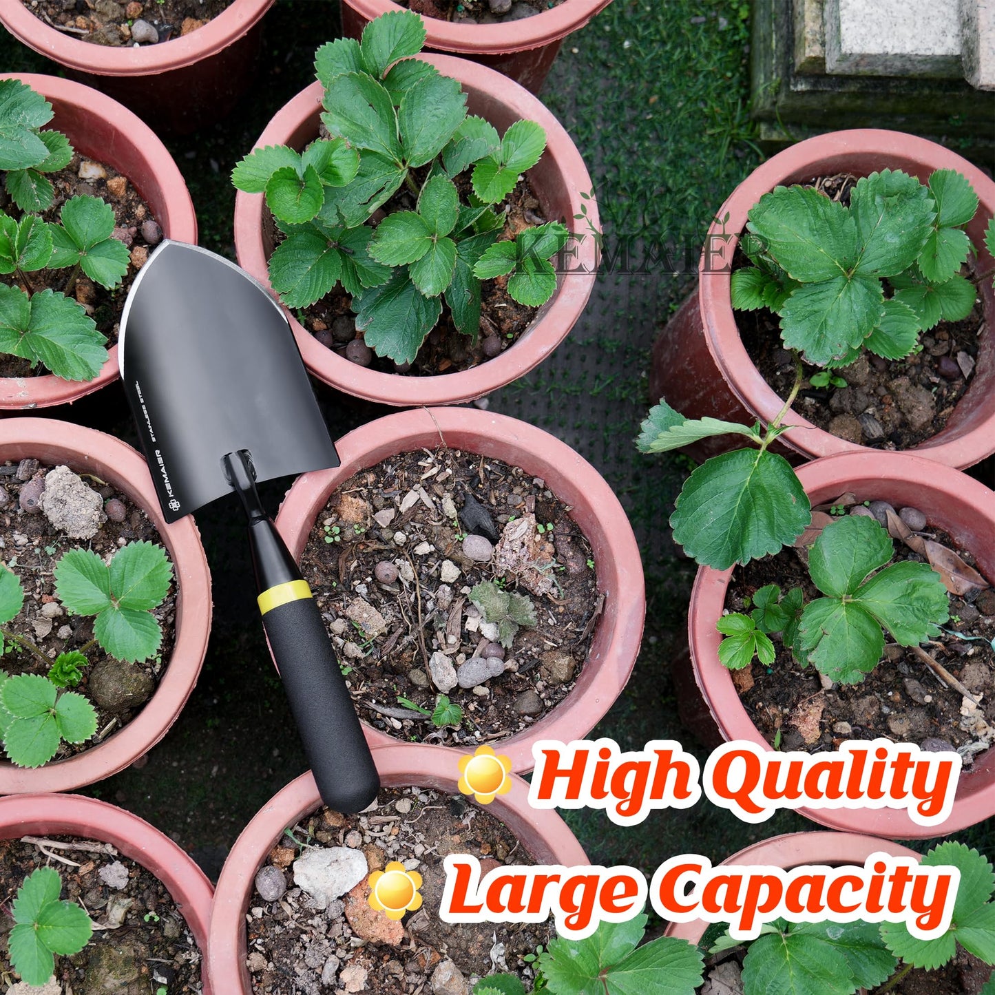 Kemaier Heavy Duty Stainless Steel Garden Trowel and Shovel, Easy Digging and Weeding, Durable Garden Tools for Gardening and Planting