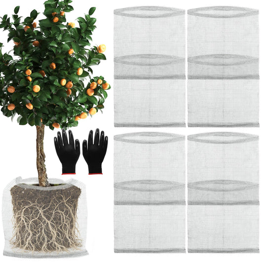 Froidesente 15 Gallon Root Guard Gopher Baskets Proof Stainless Wire Steel Underground Barrier, Gophers Moles Voles Mesh Baskets Protect Plant Roots Tubers Trees Flowers Crops (8 Pcs 15 Gallon)