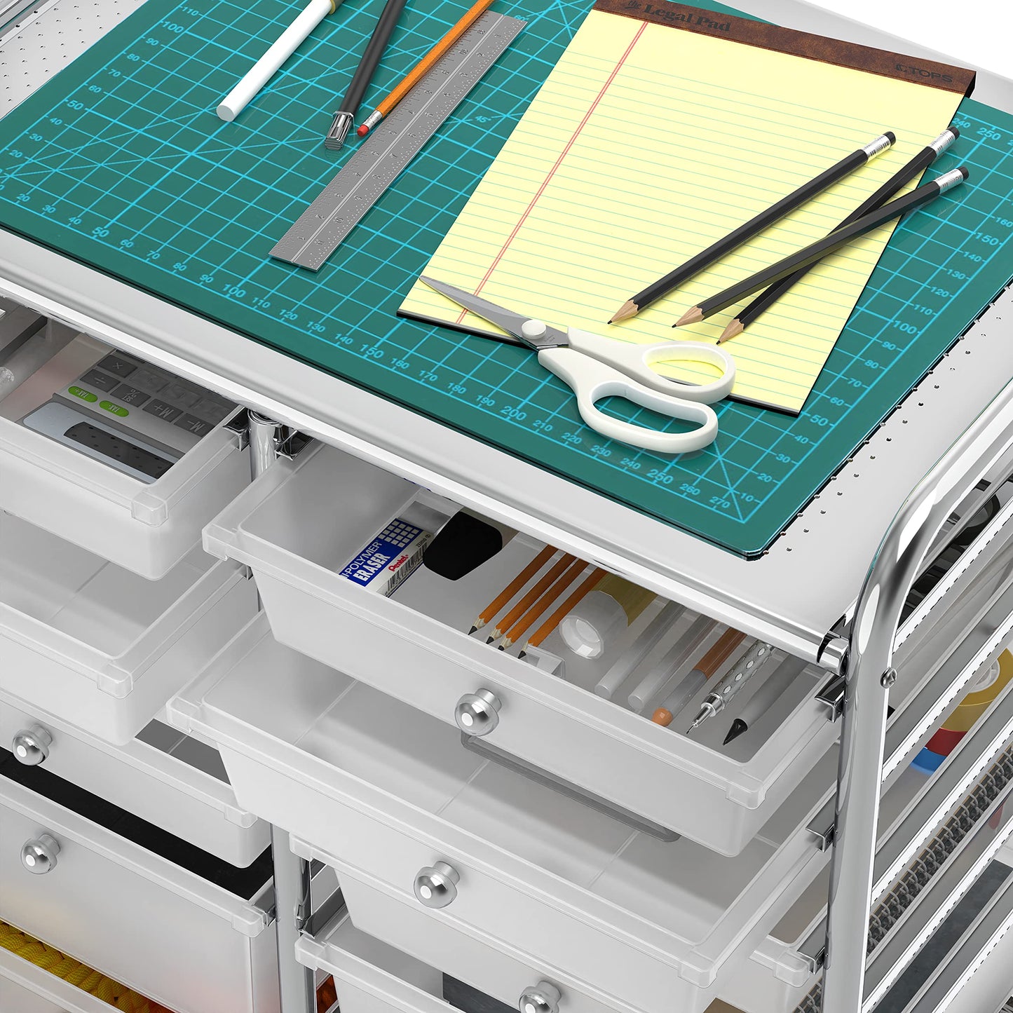 Simple Houseware Utility Cart with 12 Drawers Rolling Storage Art Craft Organizer on Wheels