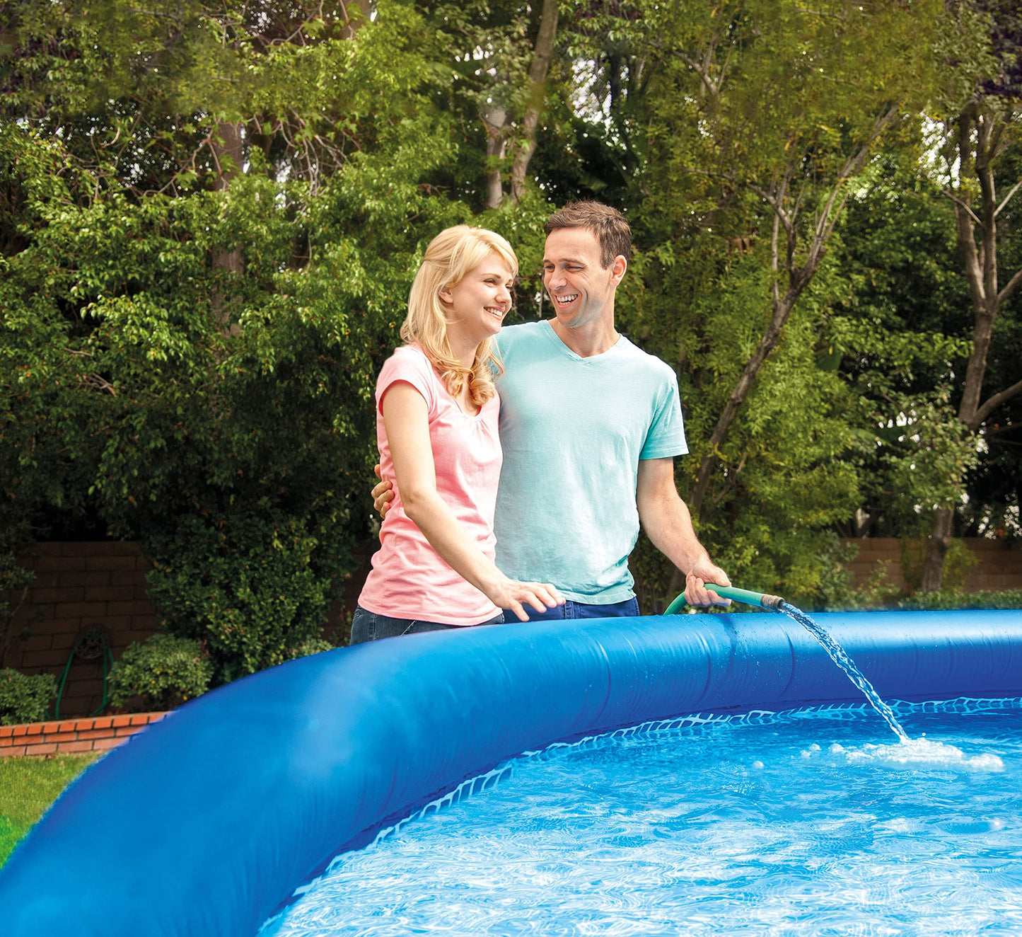 INTEX 28120EH Easy Set Inflatable Swimming Pool: 10ft x 30in – Puncture-Resistant Material – Quick Inflation – 1018 Gallon Capacity – 23in Water Depth