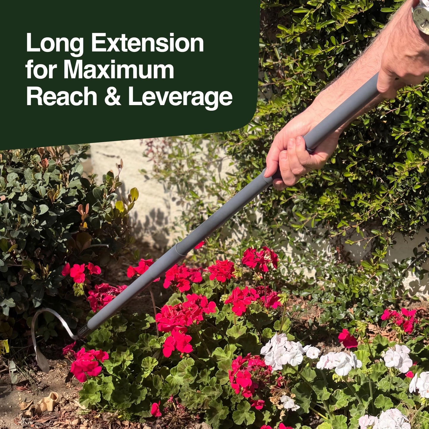 Rocklin Industry Cobra Hook 3-in-1 (24"/40"/57") Cultivator, Heavy-Duty Garden Hand Tool for Weeding, Digging & Soil Loosening – Three Lengths, Stainless Steel Blade, Ergonomic Grip