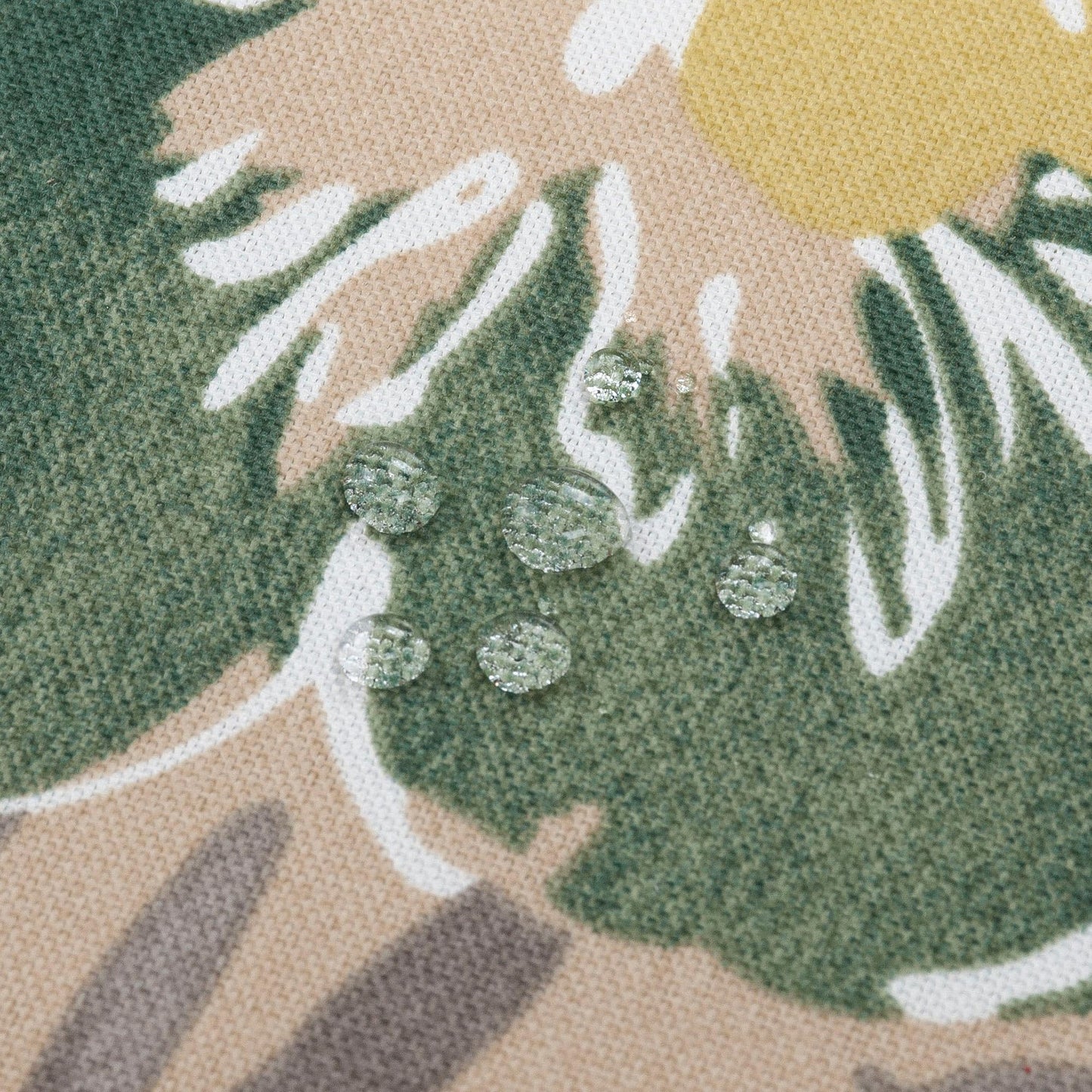 Magpie Fabrics Patio Bench Loveseat Cushion Covers (Replacement Cover only, No Insert!), Waterproof Fade Resistant Swing Cushion Slipcover with Ties(45x18x3 Inch, Green Floral)