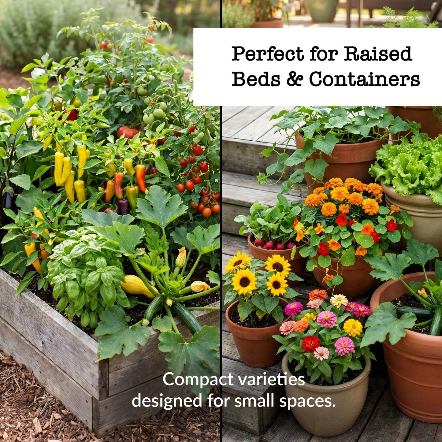 Ferry-Morse Easy Grow Garden Seed Variety Pack (10 Pack) – Organic Vegetable & Flower Seeds, Direct Sow Garden Kit for Raised Beds & Containers, Includes Pollinator-Friendly Varieties