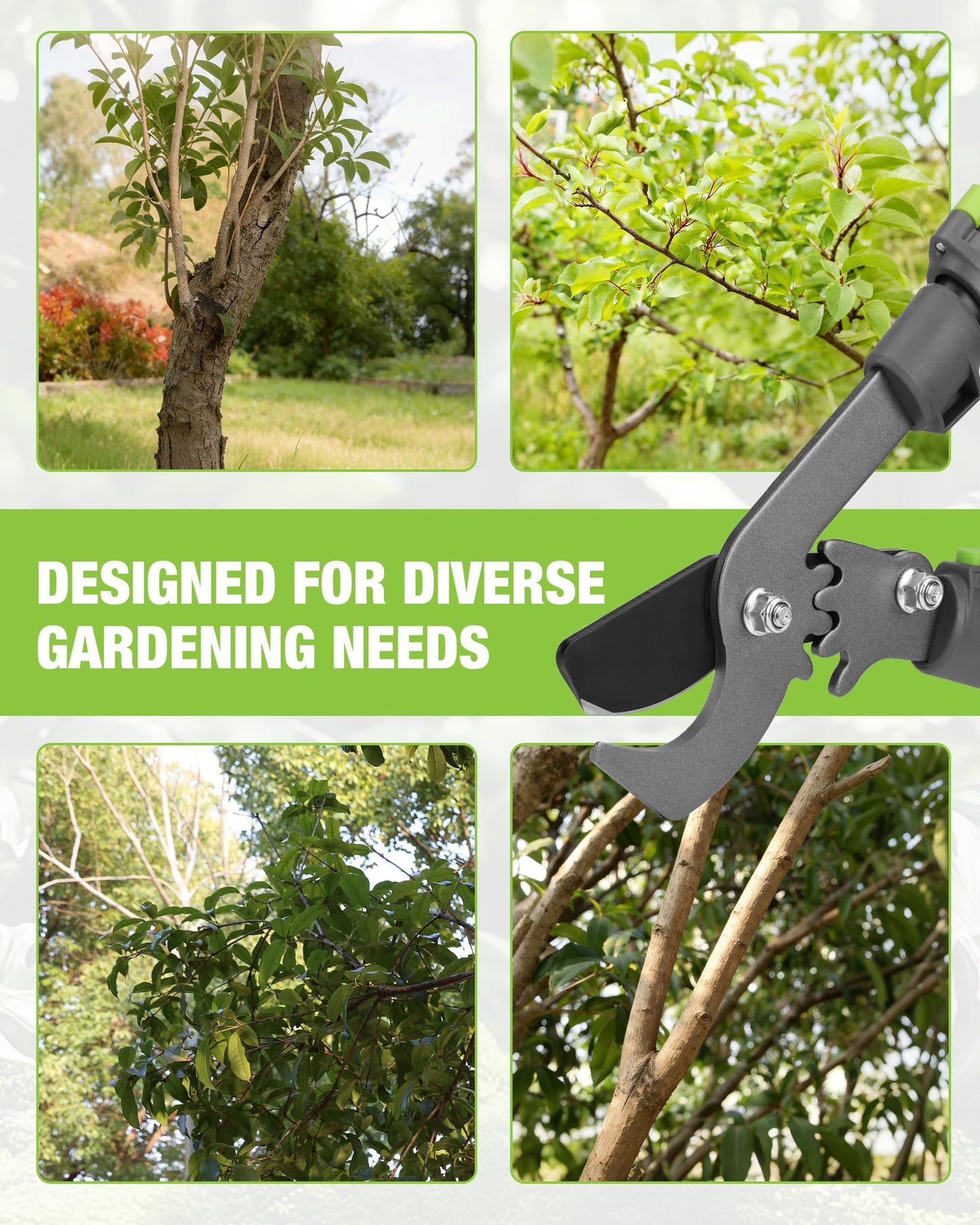 WORKPRO Extendable Bypass Lopper for Gardening, 25-37" Branch Cutter with 1.5" Cutting Capacity, Heavy Duty Pruning Shear Featuring Gear System for Tree Trimming, Tree Cutter Handheld with SK5 Blade