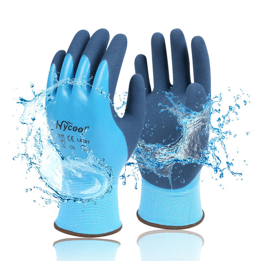 DS Safety Waterproof Work Gloves Hycool Grip Working Gloves 1 Pair(S,Blue)