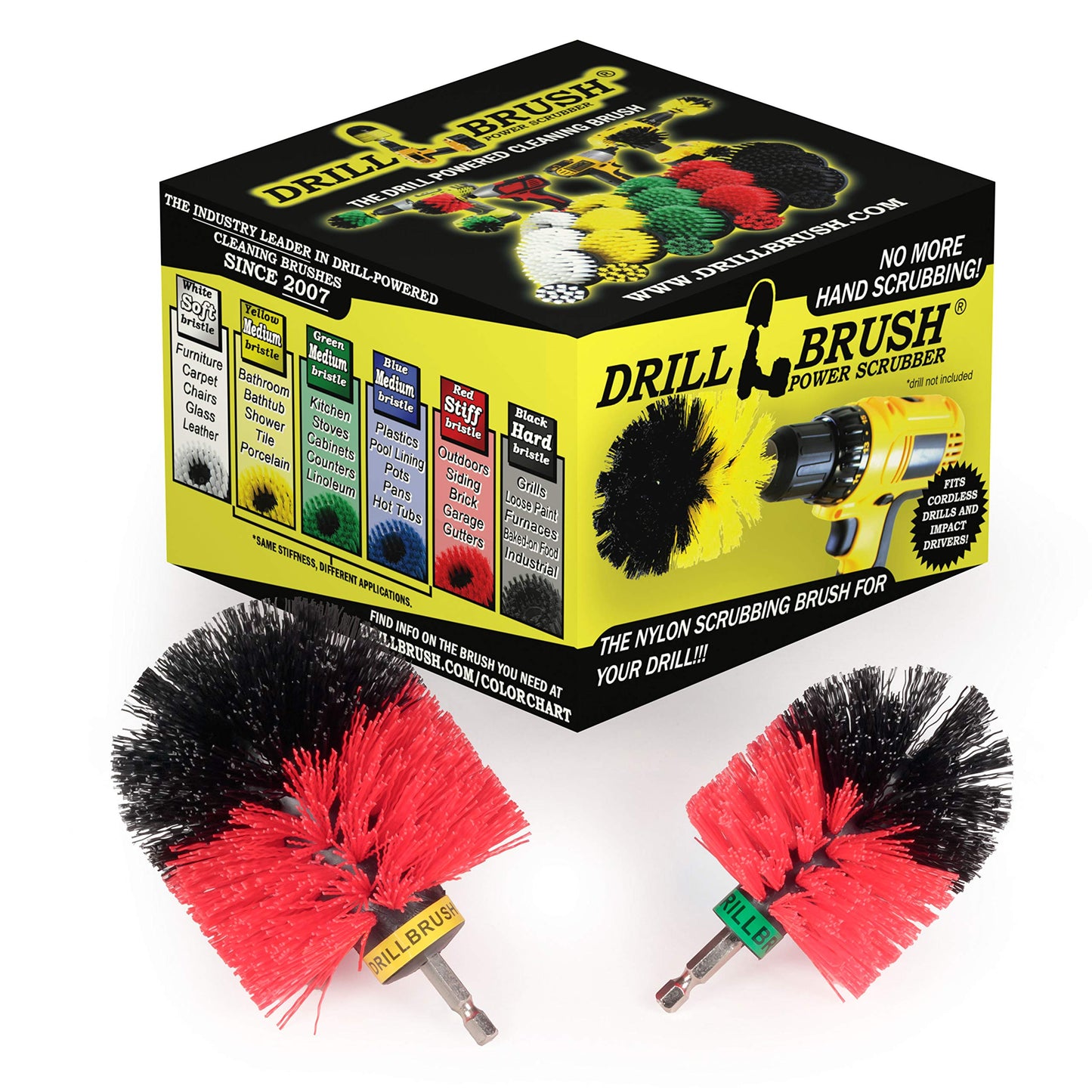 Outdoor Cleaning Supplies - Garden and Statue Cleaning Brush Set - Patio and Deck Scrubbing Tools - Bird Bath Cleaning Brush - Concrete Cleaning Brushes - Stone Stain Removing Tool - Brick Brush