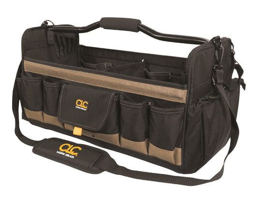 Custom Leathercraft WORK GEAR 1579 20 Inch, Open Top, Soft Sided Tool Box, 27 Pockets