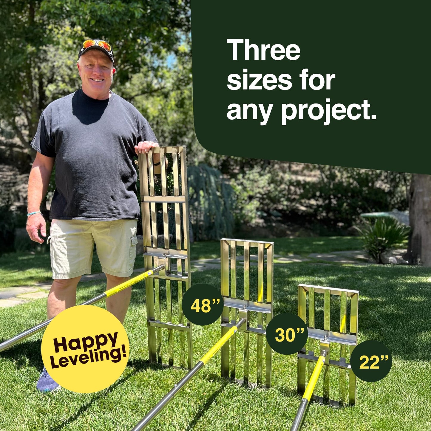 Rocklin™ Lawn Leveling Rake | Stainless Steel Surface Leveling Tool | Level Soil or Dirt Ground Surfaces Easily | 30” x 10” Ground Plate | 78” Extra Long Handle