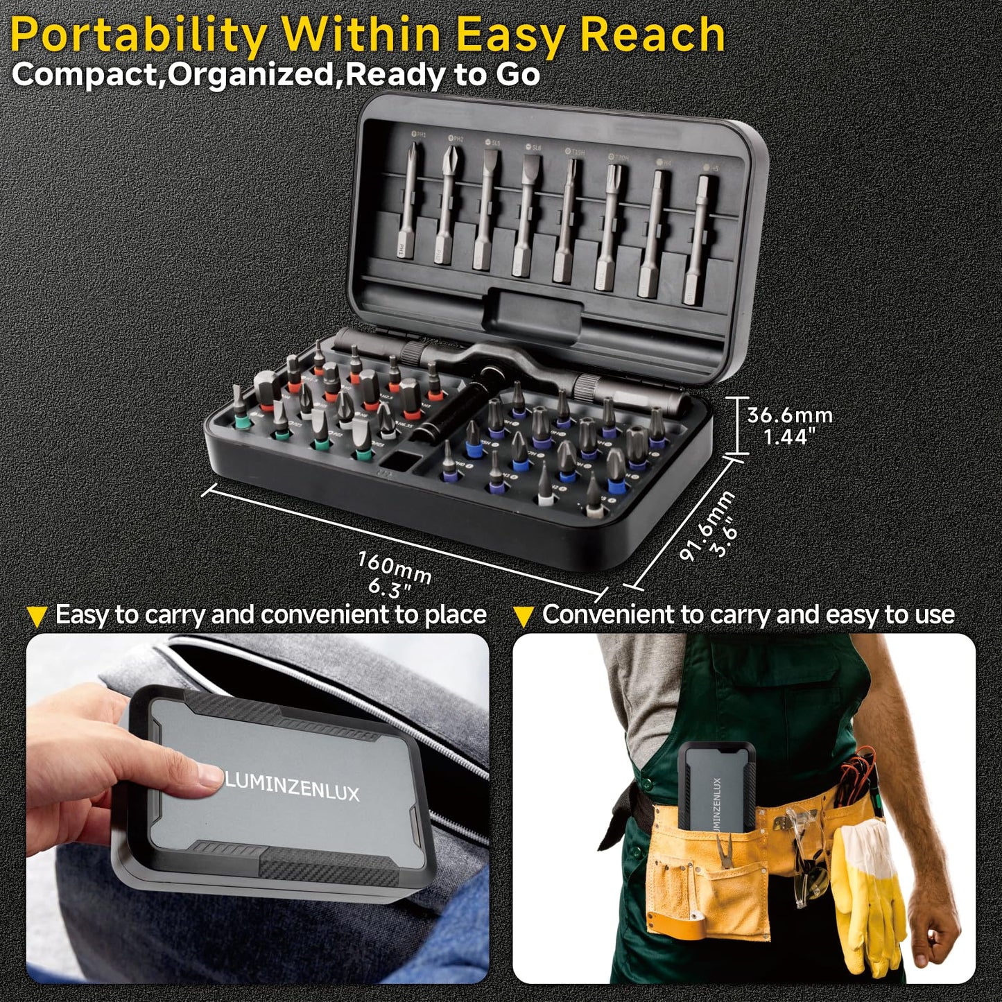 42-in-1 Professional Magnetic Ratchet Screwdriver Set with S2 Steel Bits & Case | All-in-One Multi-Function Precision Tool Kit for Electronics Repair, Automotive, Computer, Furniture & Advanced DIY