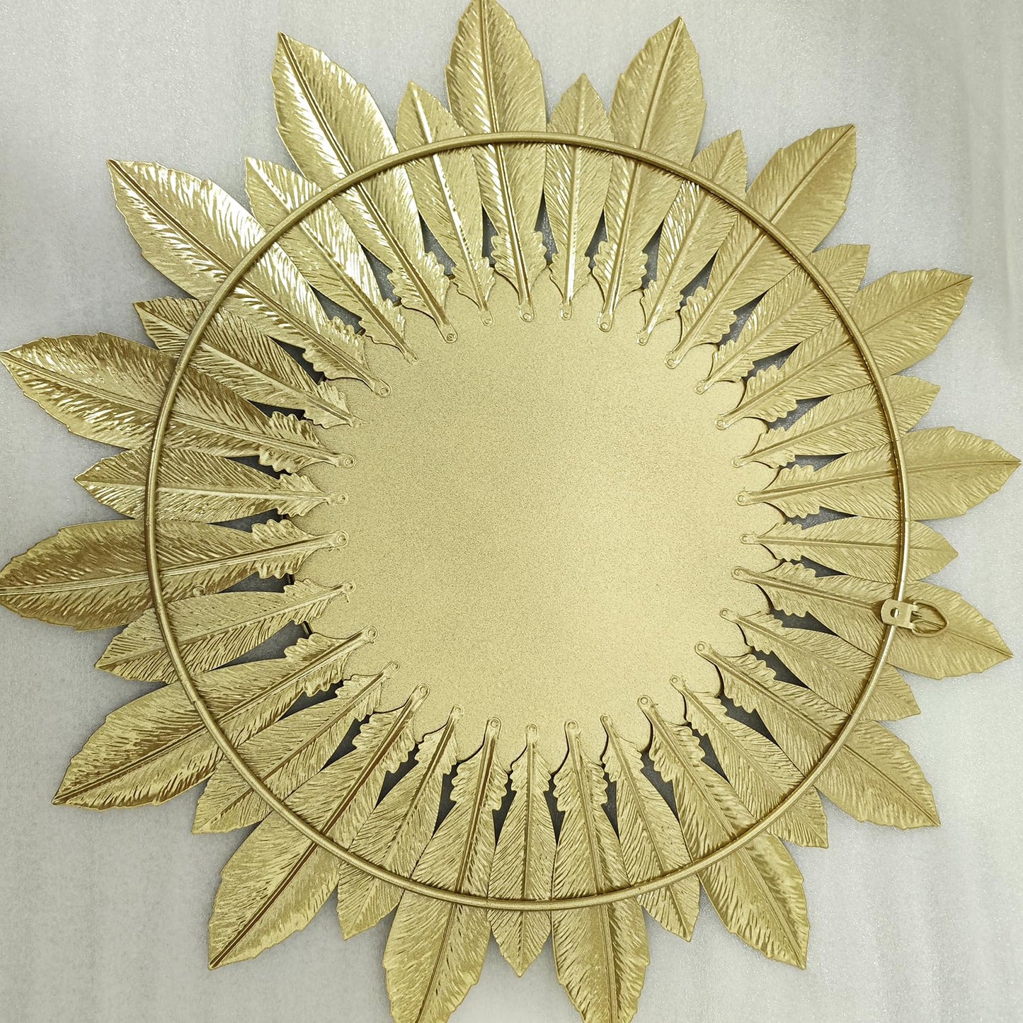Fiskenet Plume Wall Decorative Mirror Feather Pinna Glass Mirrors Iron Green Grace Living Room Entrance Home Embellish
