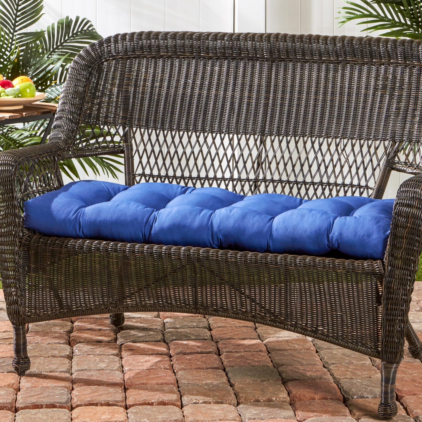 Greendale Home Fashions 44-inch Outdoor Swing/Bench Cushion, Blue