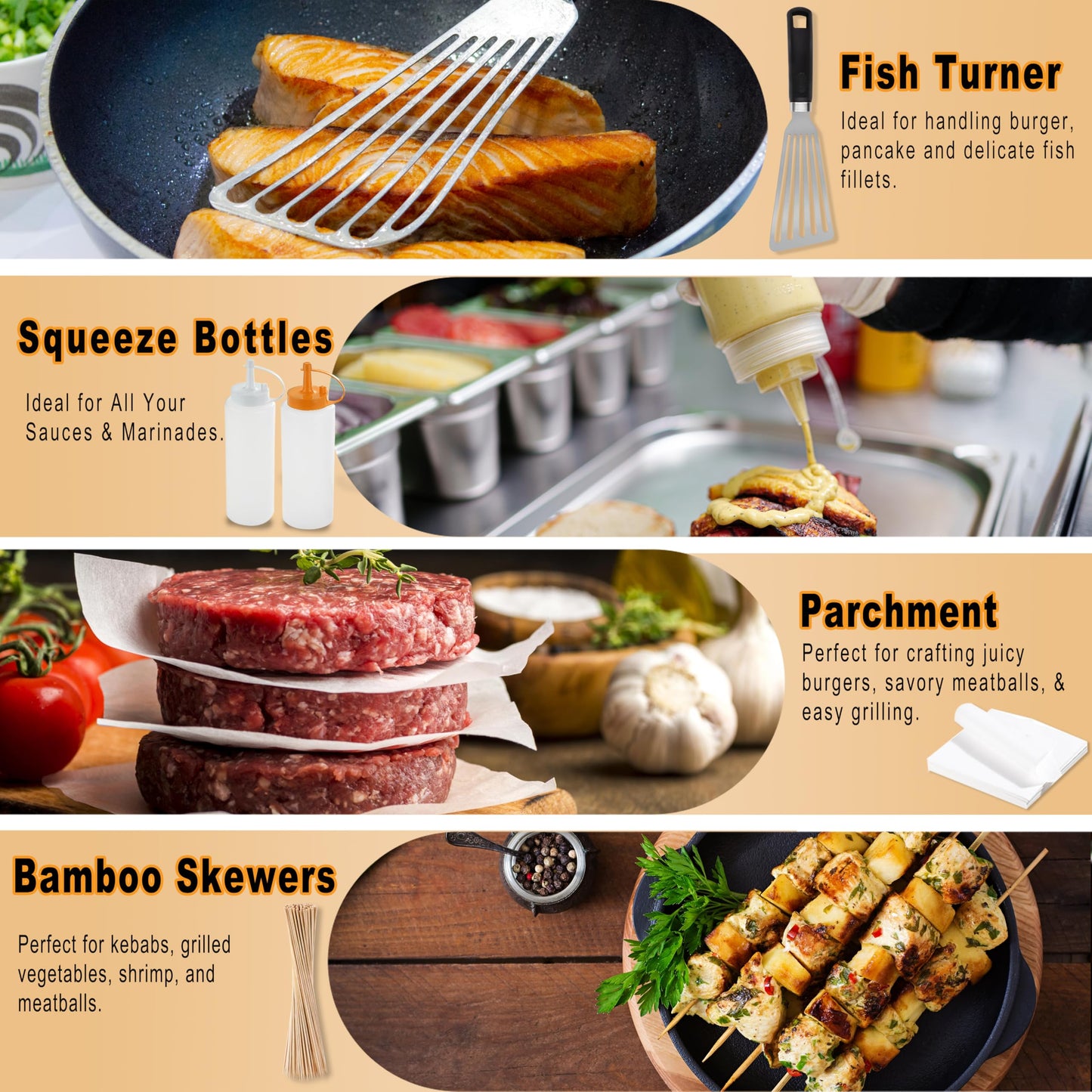 purechef 238PCS Premium Griddle Accessories Kit, Griddle Tools for Flat Top Grill with Enlarged Spatulas, Burger Press, Basting Cover & Storage Bag, Flat Top Grill Accessories for Outdoor Barbecue