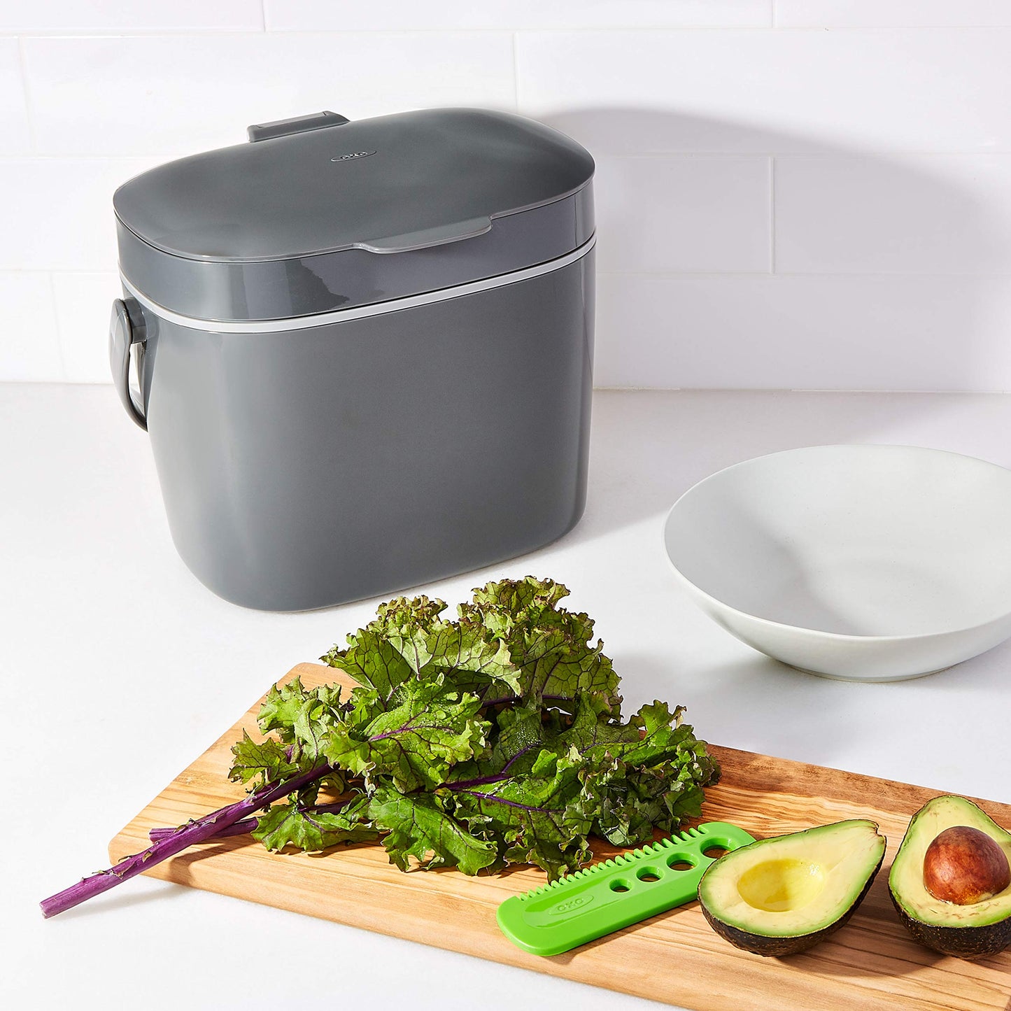 OXO Good Grips EASY-CLEAN COMPOST BIN - CHARCOAL - 1.75 GAL/6.62 L