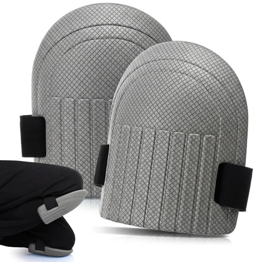 WinnerWhy Gardening Knee Pads for Women and Men Lightweight Waterproof Foam Knee Pads for Gardening and Housework with Adjustable Hook'n'Loop Straps(Grey)