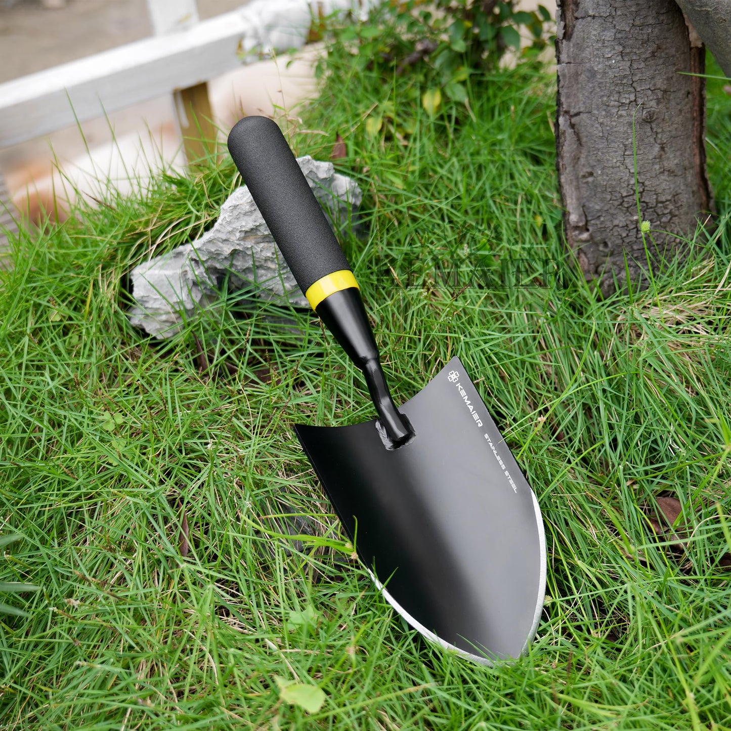 Kemaier Heavy Duty Stainless Steel Garden Trowel and Shovel, Easy Digging and Weeding, Durable Garden Tools for Gardening and Planting