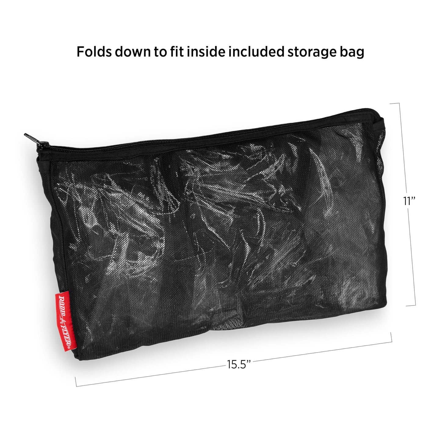 Radio Flyer Voya Quad Stroller Wagon Rain Cover with Storage Bag, Black, Waterproof Stroller Cover for 4-Seater Wagon, Fast-Drying Design, Zippered Side Panel for Easy Access