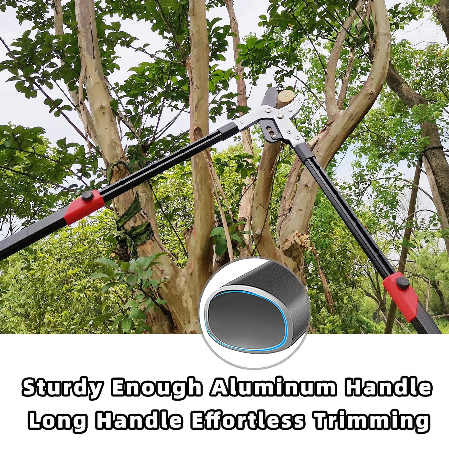 YRTSH Loppers Branch Cutter Heavy Duty Tree Trimmer, Extendable 28-41" Tree Pruner with Compound Action, Tree Cutter with 2 Inch Clean Cut Capacity Chop Thick Branches Effortlessly