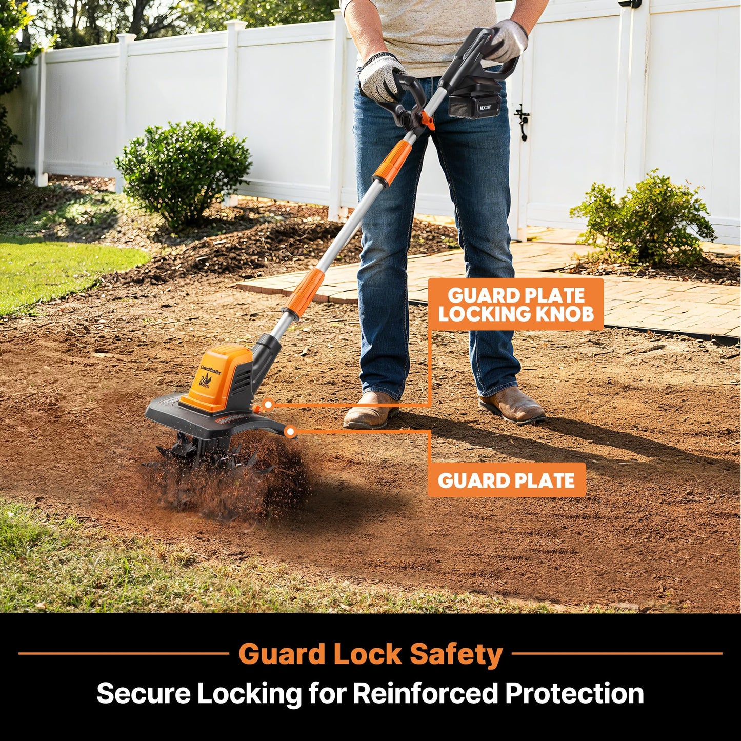 LawnMaster 24V MAX 9” Cordless Tiller – CLTE2409
