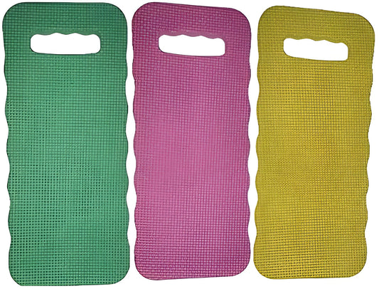 Bexter Foam Garden Kneeling Pads (2-Pack) – Thick, Lightweight Cushion for Gardening, Cleaning, Exercise – 15.75'' x 7'' x 0.68'' – Assorted Colors: Blue, Pink, Yellow, Green