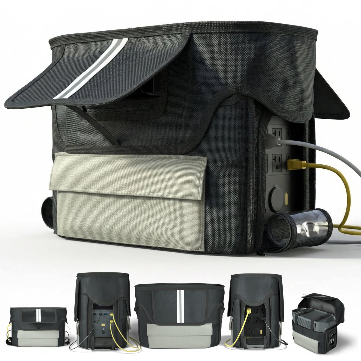 Protective Storage Bag DELTA 2 Max, Waterproof and Heavyduty, Durable Generator Cover for Portable Power Station, 1680D Waterproof Oxford fabric Travel Organizer for Delta 2 Max & Extra Battery