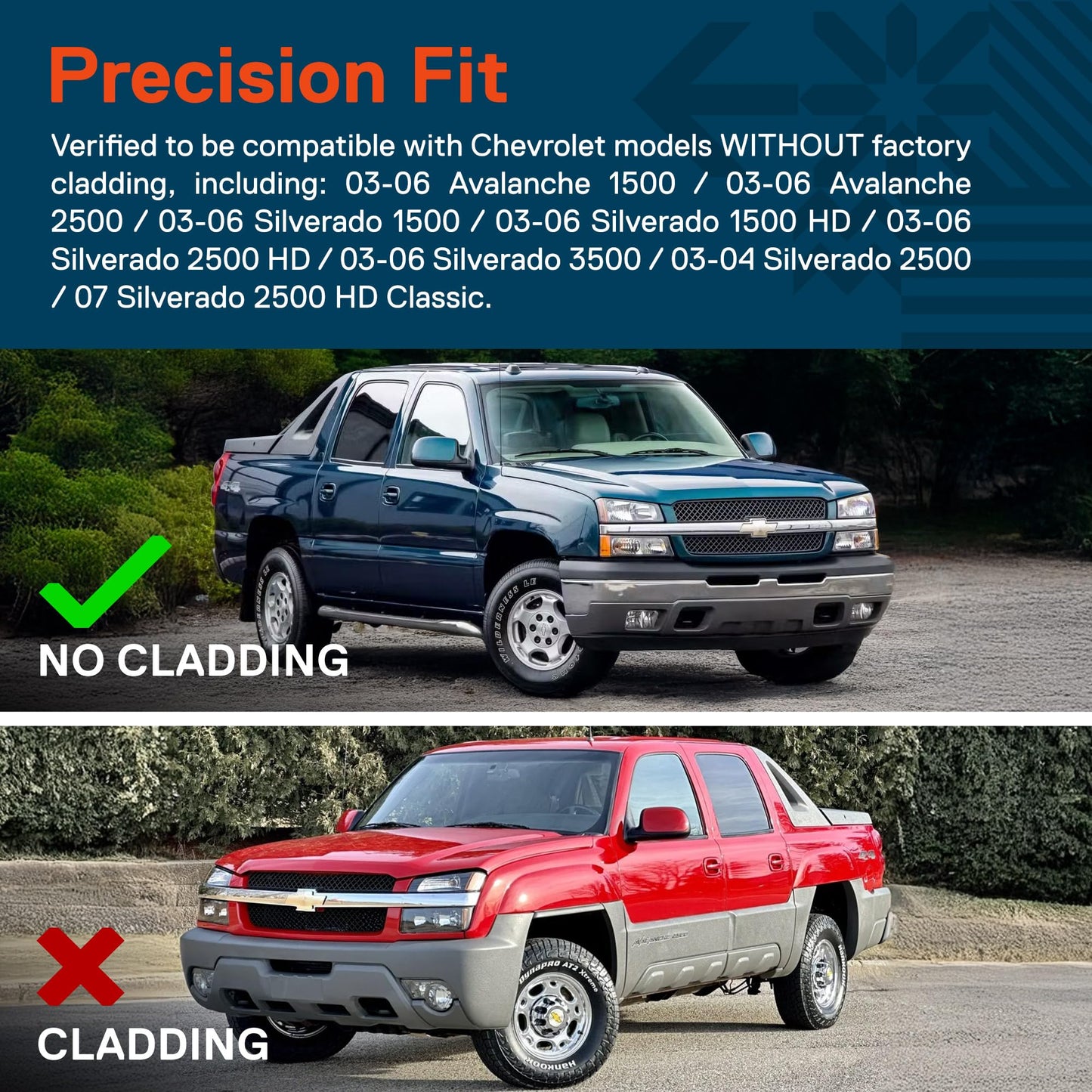 TRUE MODS Full LED Headlight Assembly Replacement for Chevrolet 2003-2006 Chevy Silverado Cateye 1500 2500 3500 HD 03-06 Avalanche 1500 2500HD [DOT] DRL Amber Sequential Turn Signal Projector Headlamp