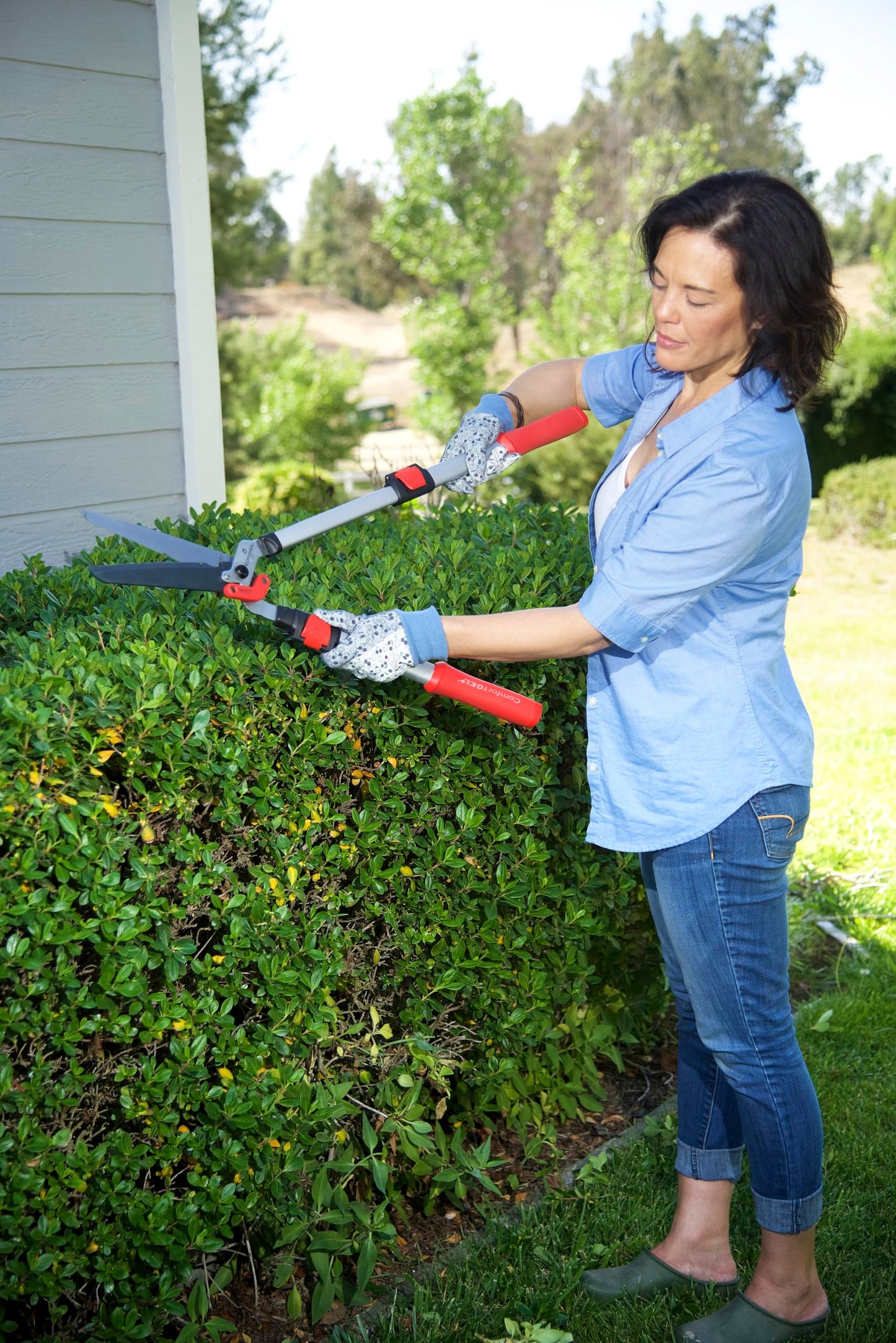 Corona HS 4344 DualLINK Extendable Hedge Shear, Red, 29 Inch Handle