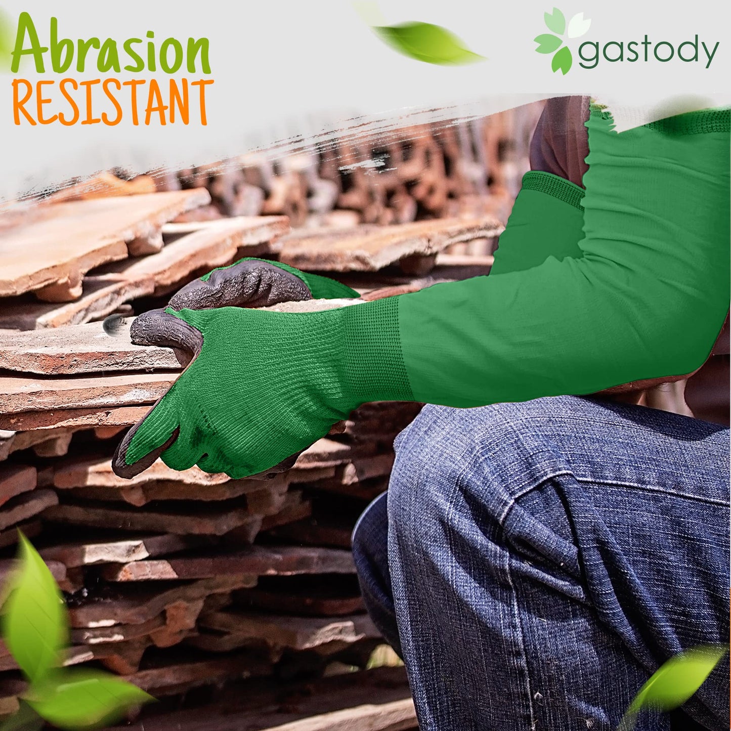 Gastody™ Long Gardening Gloves Women and Men M - Long Sleeve Garden Gloves Multipurpose Heavy Duty Outdoor and Indoor - Long Cuff Garden Gloves - Thorn Resistant Protective Work Rose Pruning Gloves