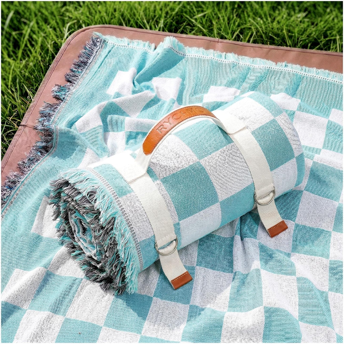 2 in 1 Extra Large Boho Beach Blanket Towel Picnic Camp Mat Family Beach Trip Essentials Summer Vacation Must Have Travel Accessories Lake Day Necessities Stuff Thing Need Gear Gift Item Gadget 2026