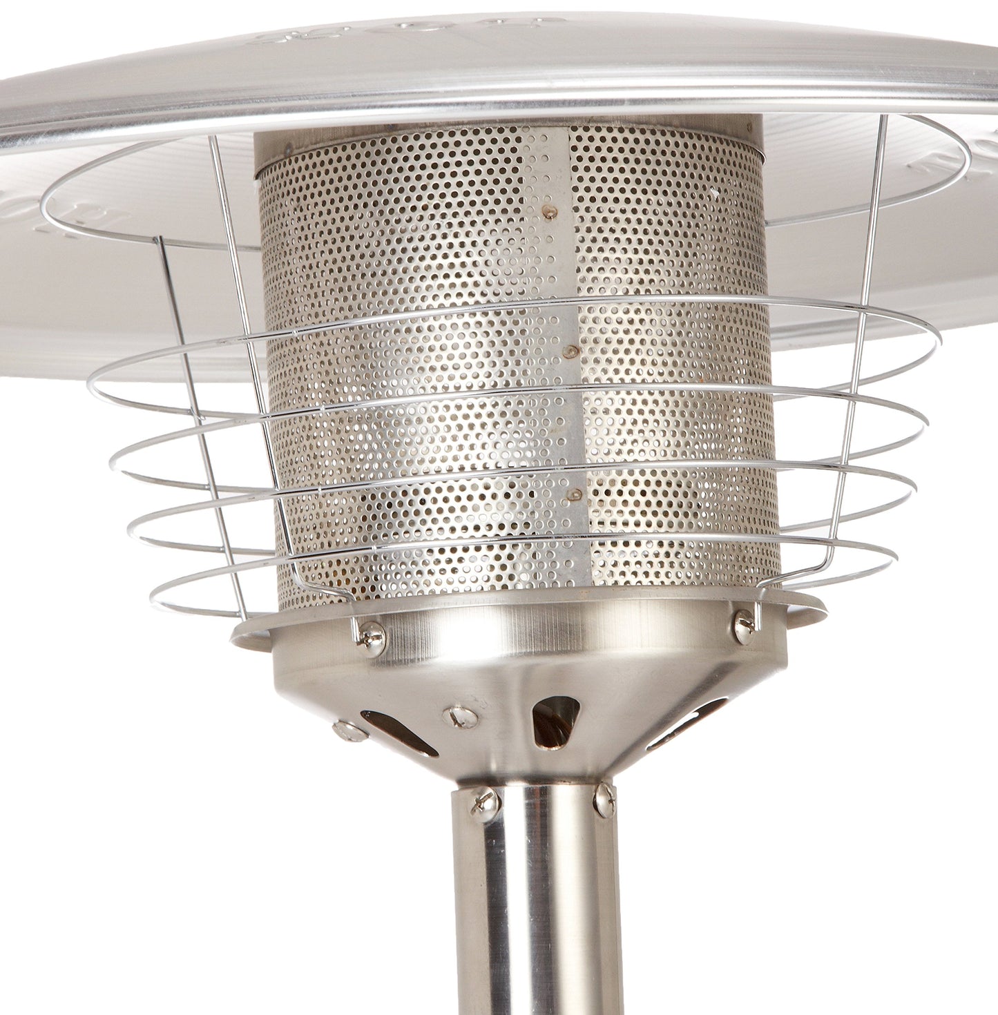 Fire Sense 60262 Portable Patio Heater Outdoor Tabletop Lightweight Propane 10,000 BTU Auto-Shutoff Valve CSA Approved - Stainless Steel