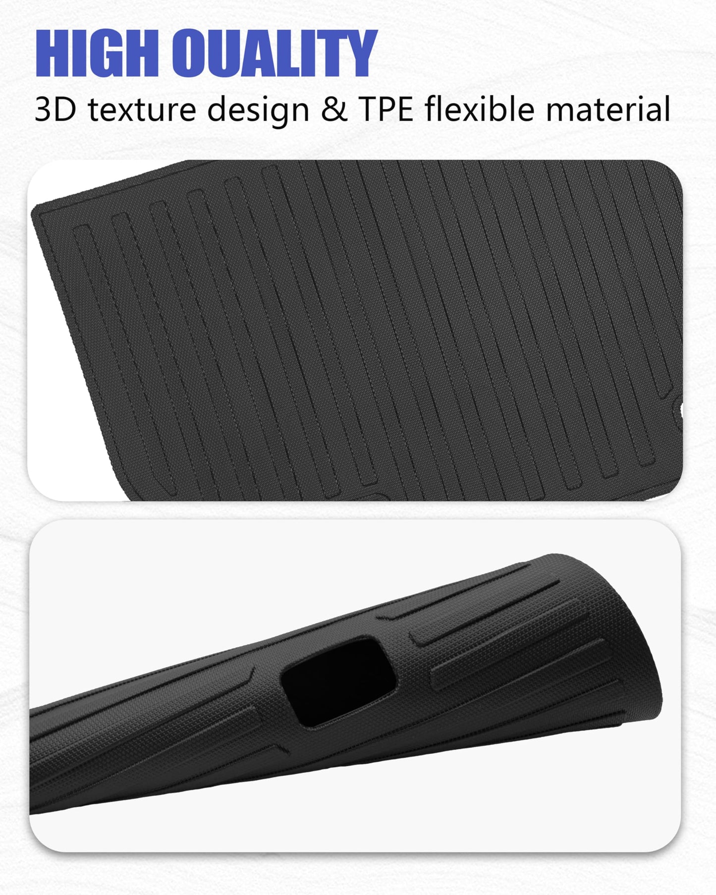 ZQULOYO Cargo Liners Backrest Mat for Land Rover Ranger Rover Sport Accessories 2014-2022 with Hook&Loop Rear Trunk Mat Rear Seat Back Cover Protector All Weather Anti-Slip Split Dog Liner 3 PCS