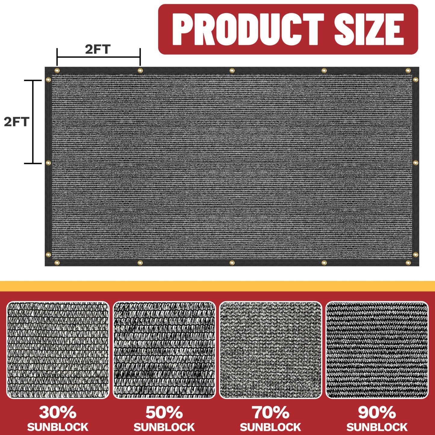 ShadeMart 90% Shade Cloth, Black 3' x 8' Outdoor Dog Shade Tarp, Shade Cover with Upgrade Grommets and Zip Ties, Sunblock Net for Garden Carport Chicken Coop Dog, We Custom Size