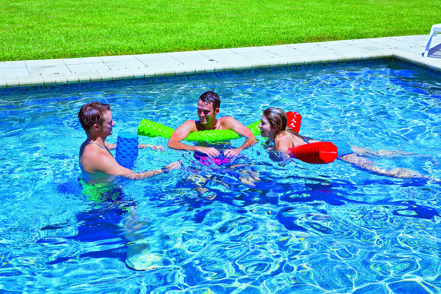 Wow Sports Jumbo Vinyl-Coated Foam Pool Noodle - Blue - 46 in - Supports Up to 250 lbs - for Kids & Adults